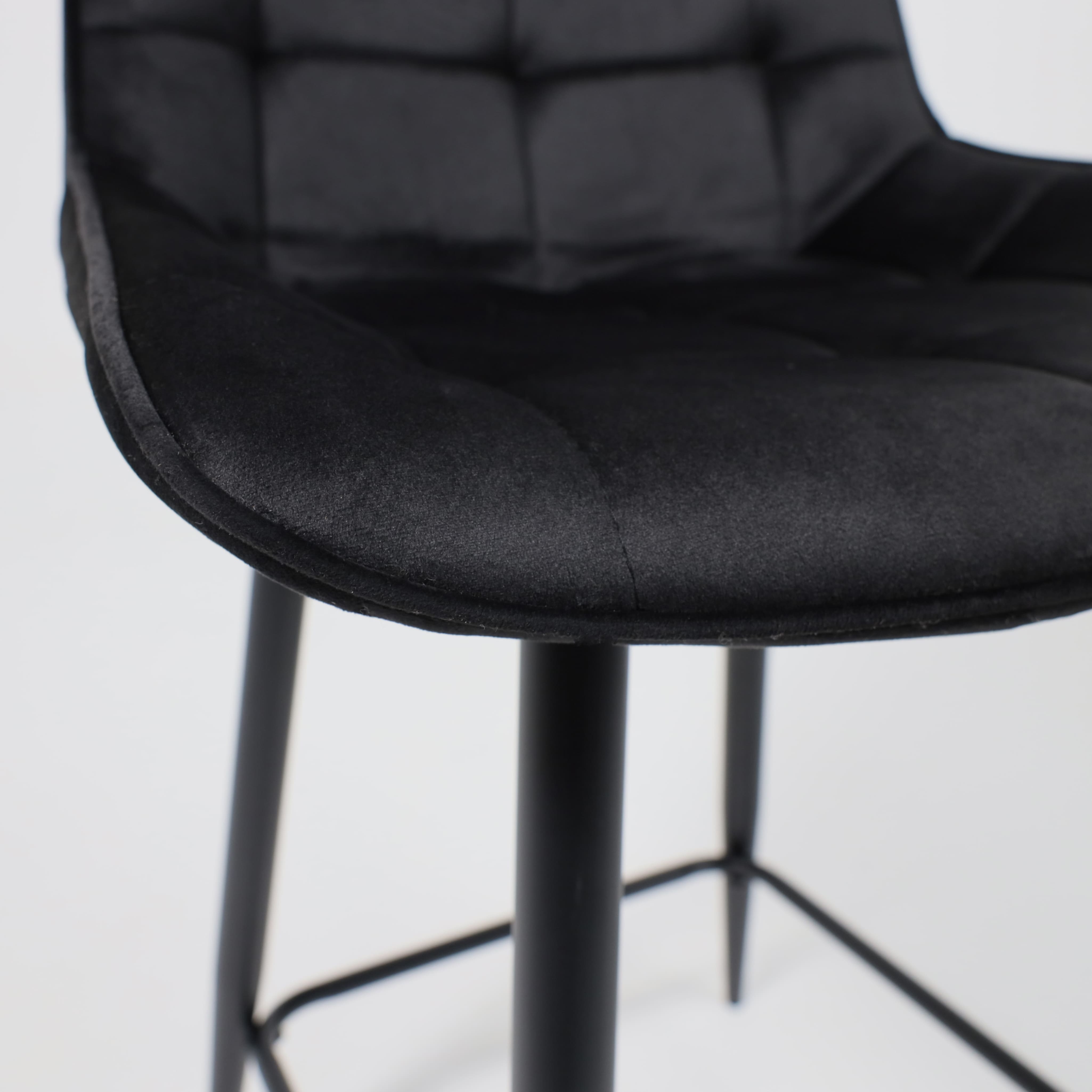 Стул полубарный Linx, черный, велюр