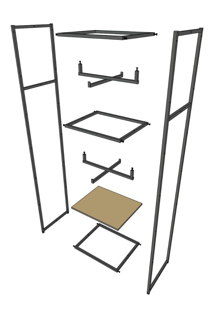 Стеллаж для одежды A2260-03 220х60х45