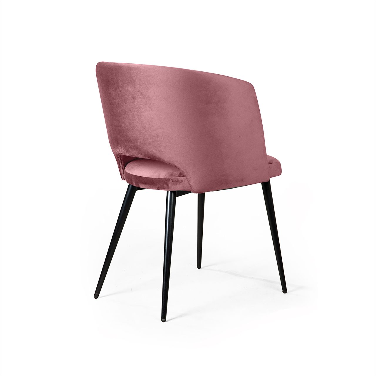 Кресло Вильям, бархат пудровый 15/ черный конус