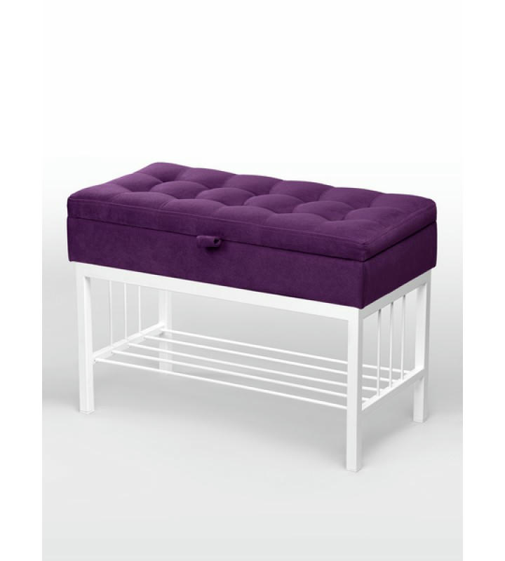 Банкетка Н-76 (белый/фиолетовый)