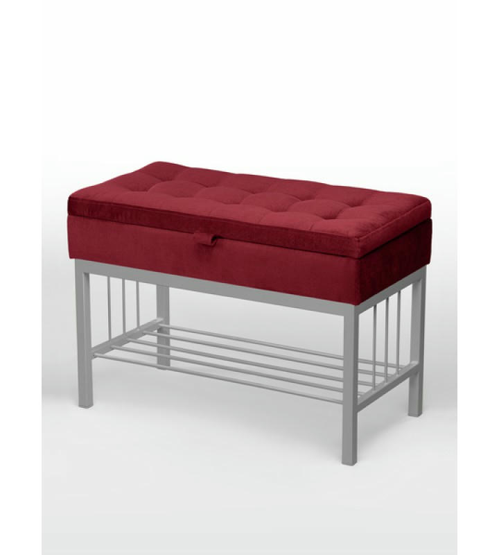 Банкетка Н-76 (серый/красный)