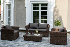 "Капучино Сингл" лаунж-зона из искусственного ротанга