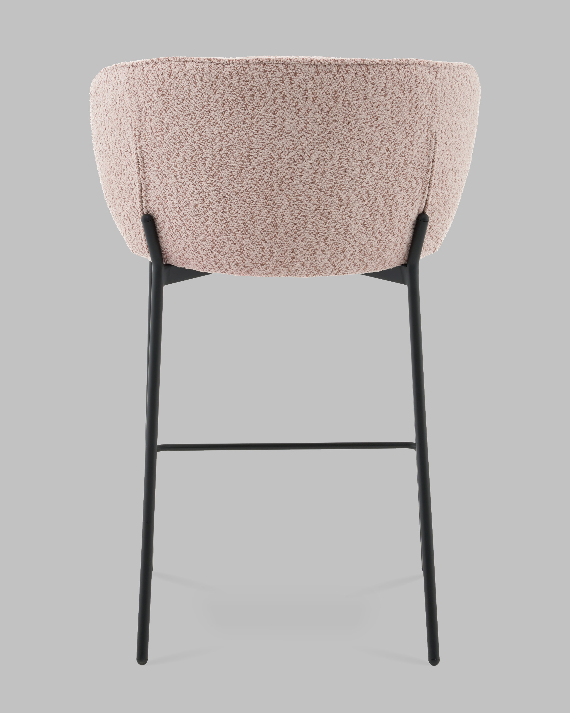 Стул полубарный Тисдейл букле розово-персиковый