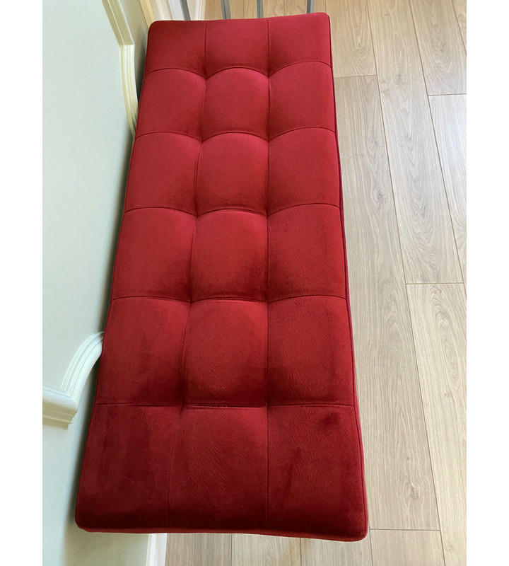 Банкетка Сканди-96-2 (красный/серый)