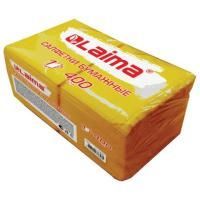 Салфетки бумажные 400 шт., 24х24 см, "Big Pack", жёлтые, 100% целлюлоза, LAIMA, 114726