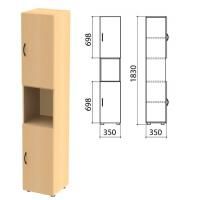 Шкаф полузакрытый "Канц", 350х350х1830 мм, цвет бук невский (КОМПЛЕКТ)