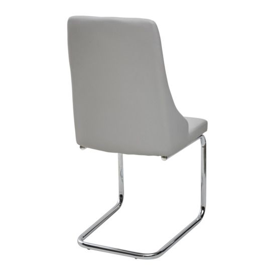 Стул Kelly, светло-серый/ хром