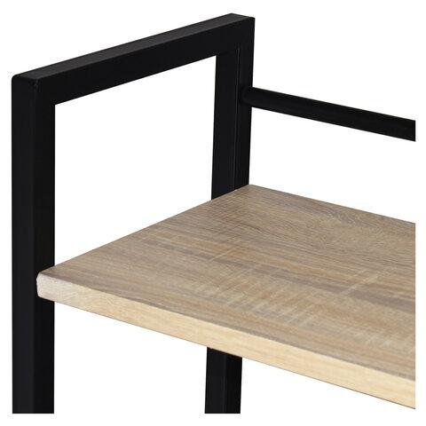 Стол на металлокаркасе BRABIX "LOFT CD-005",1200х520х1200 мм, 3 полки, цвет дуб натуральный, 641223