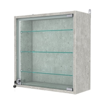 Витрина настенная с регулировочными полками "МИНИ" 50*50*20-РЕГ-П, Метрополитан Грей