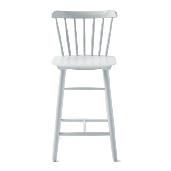 Стул Такер полубарный, светло-серый деревянный