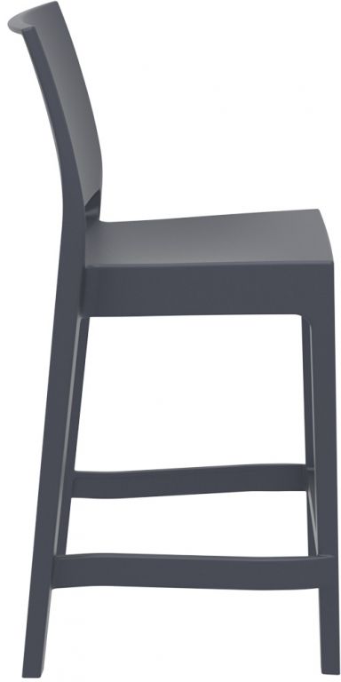 Стул пластиковый полубарный Maya Bar 65 темно-серый