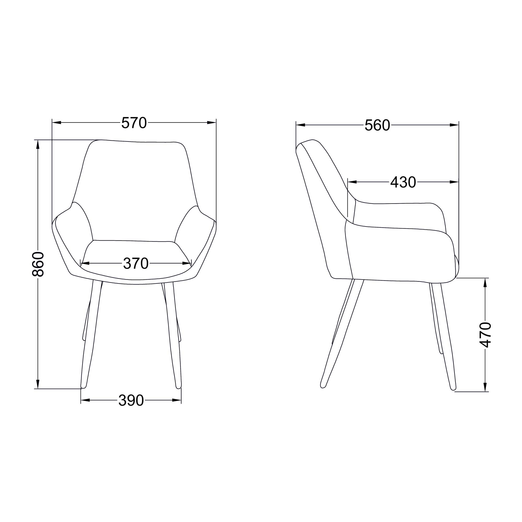 Кресло Pablo, бежевый, велюр
