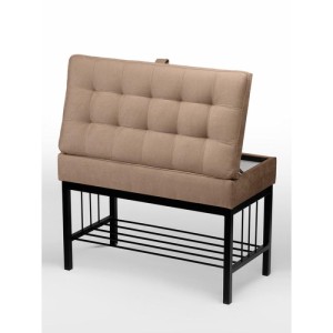 Банкетка Н-76 (черный/светло-коричневый)