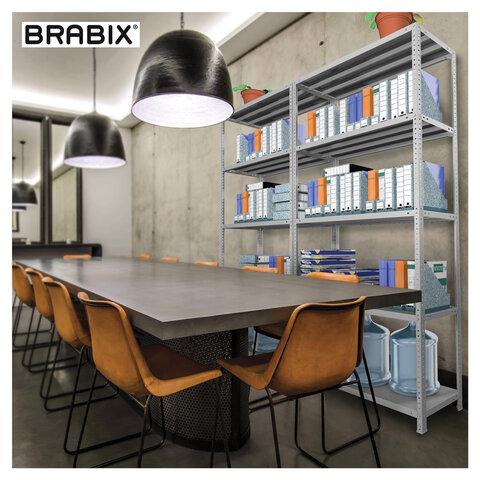 Стеллаж металлический BRABIX "MS KD-185/40/70-4", 1850х700х400 мм, 4 полки, компактная упаковка, 291113, S240BR124402