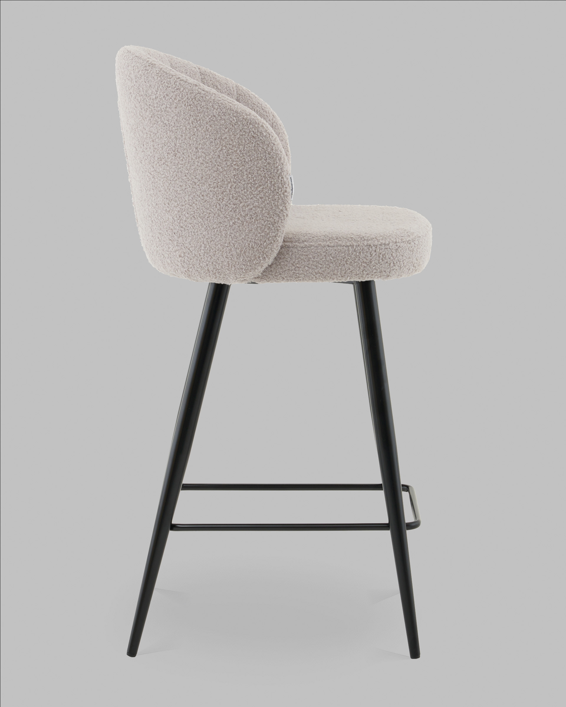 Стул полубарный Ханнингем букле светло-серый