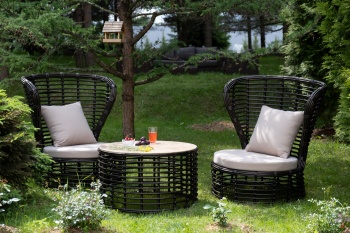 "Парма" кофейный комплект из искусственного ротанга, цвет бронзовыйцвет бронзовый