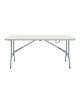 Стол-книжка пластиковый разборный бело-серый