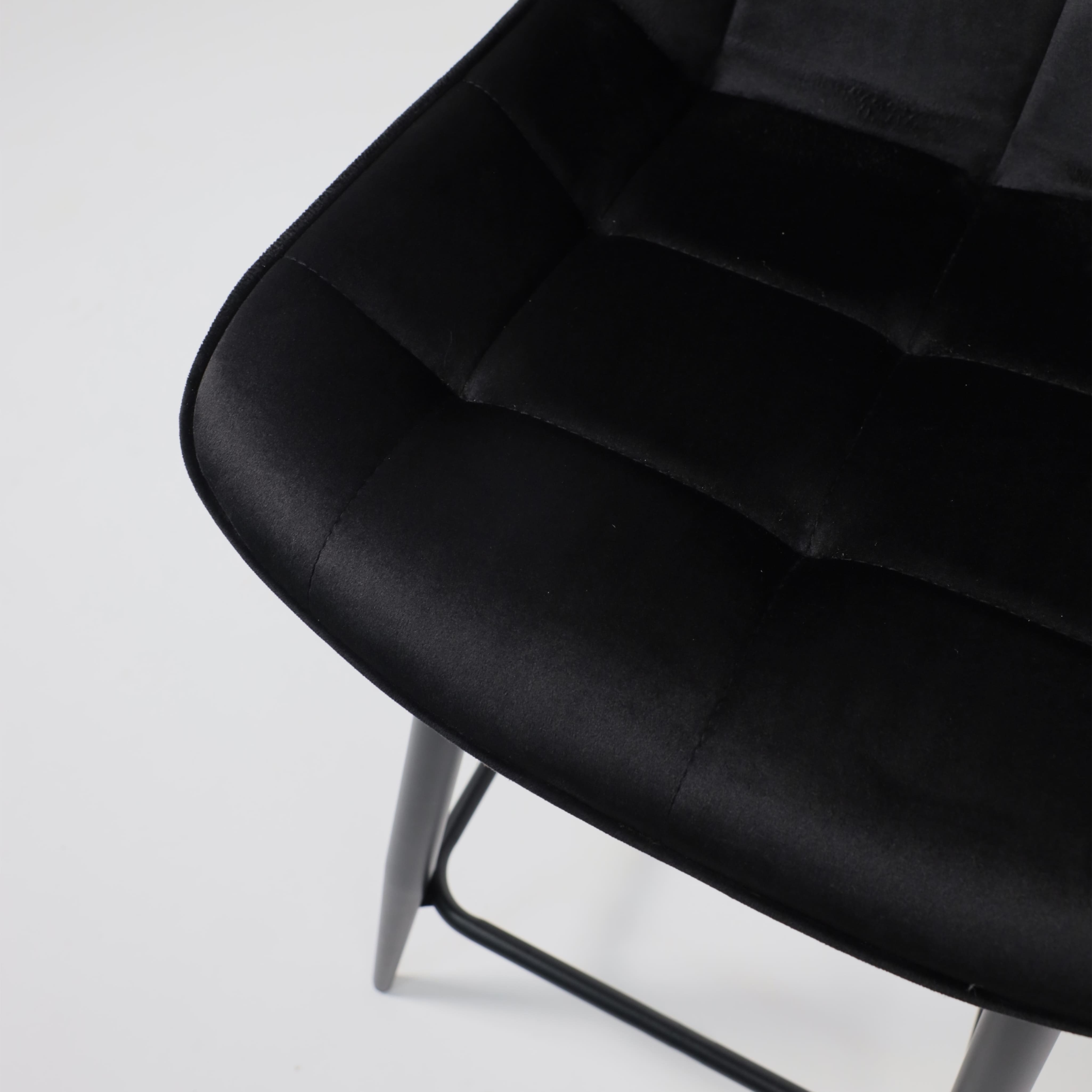 Стул полубарный Linx, черный, велюр