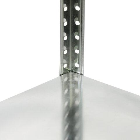 Стеллаж металлический BOOMHOUSE (БУМХАУС), 1800x900x400 мм, 5 полок, нагрузка на стеллаж до 150 кг, серебристый, 291421