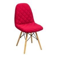 Стул Eames V, мягкий велюр, брусничный красный
