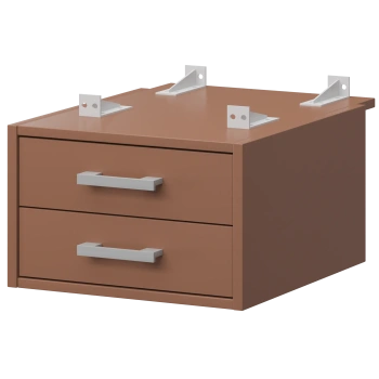 Тумба подвесная для столов на м/каркасе гл.730 мм Арго-М АМТ2-02.73 Терракота/Белый