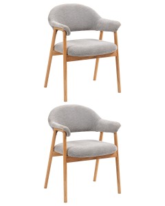Стул обеденный Tavu с деревянными ножками серый 2 шт.