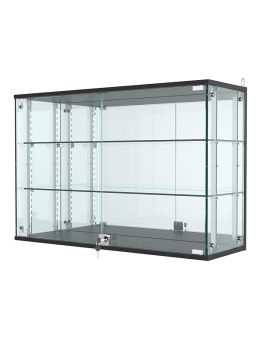 Витрина "АТРИУМ" с регулировочными полками настенная №3-5Г-РЕГ, Черный