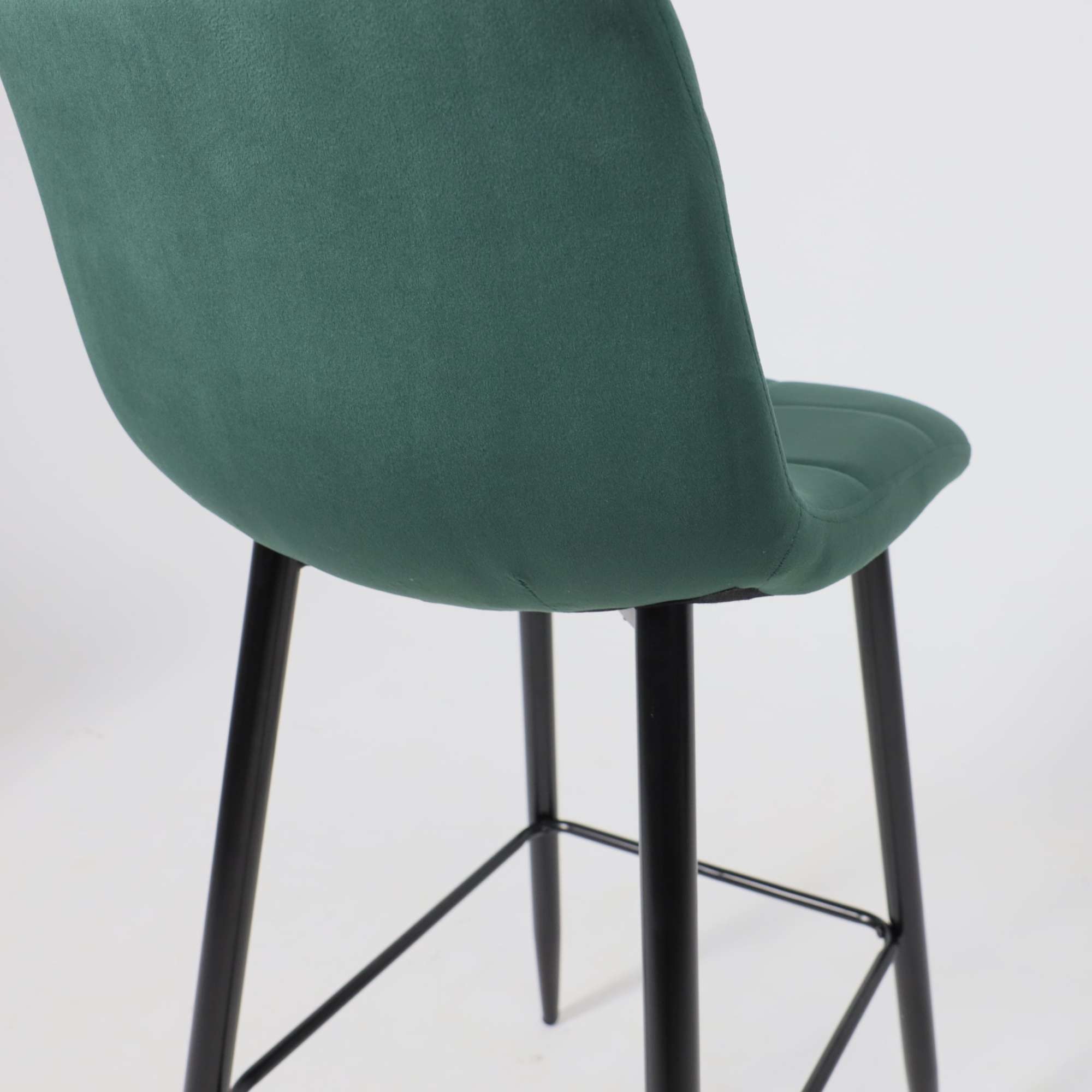 Стул барный Stella, зеленый, велюр