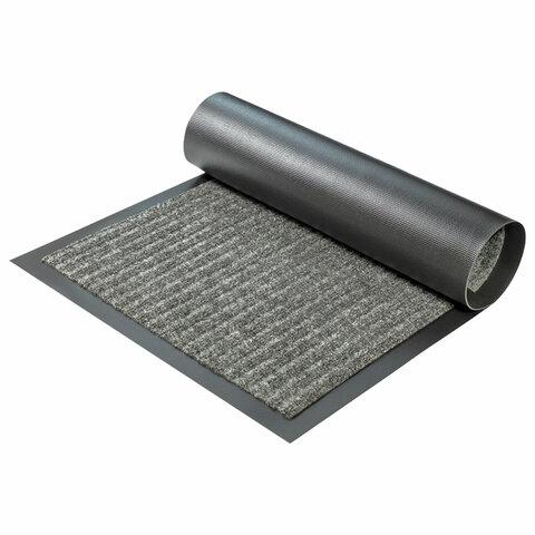 Коврик придверный 50х80 см, СЕРЫЙ, влаго-грязезащитный, 450 г/м2, ребристый, PRIMILA EXTRA, 701023