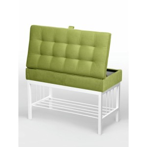 Банкетка Н-76 (белый/салатовый)