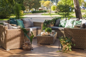 "Капучино Дабл" лаунж-зона из искусственного ротанга