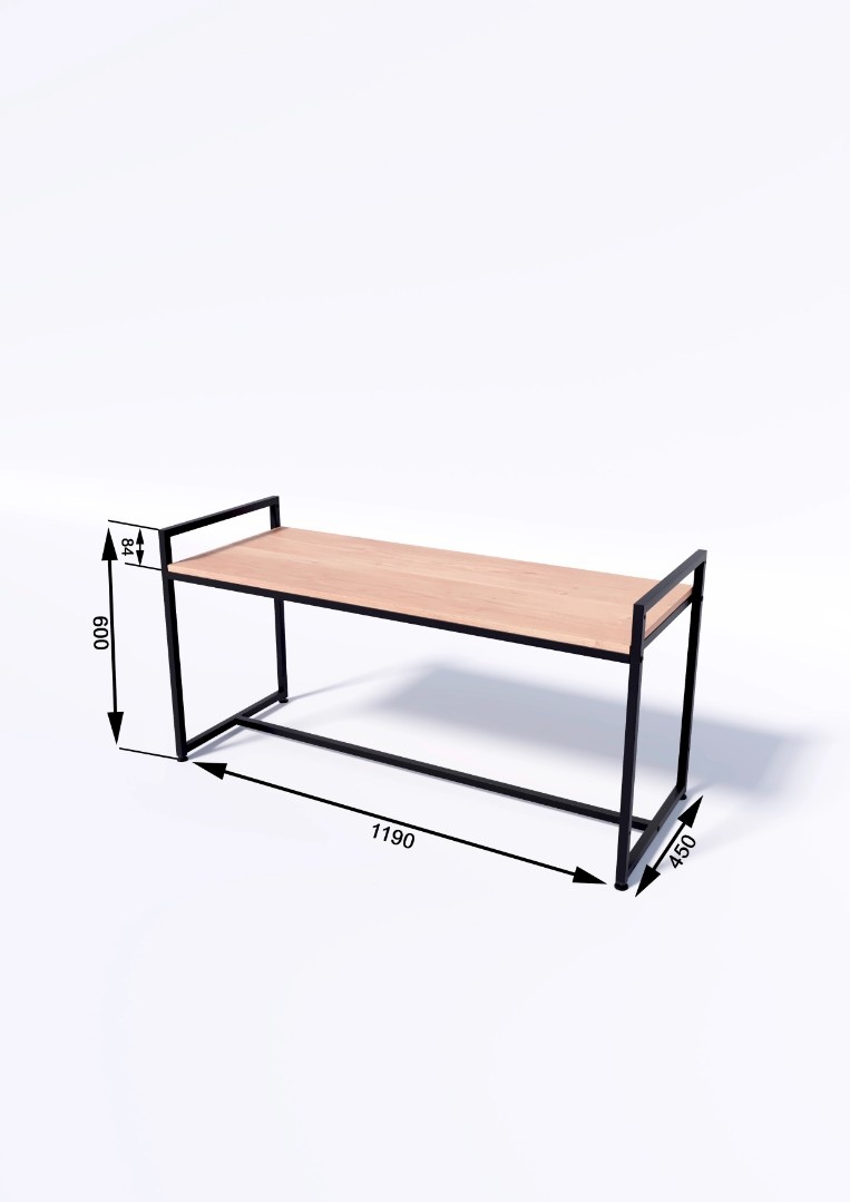 Стол TEVOLO демонстрационный черный-дуб сонома В60Ш120Г45