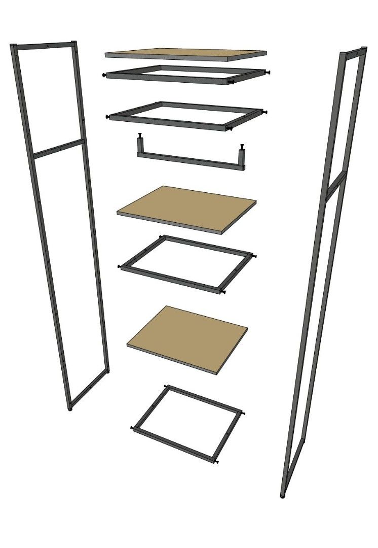 Стеллаж для одежды A2260-13 220х60х45
