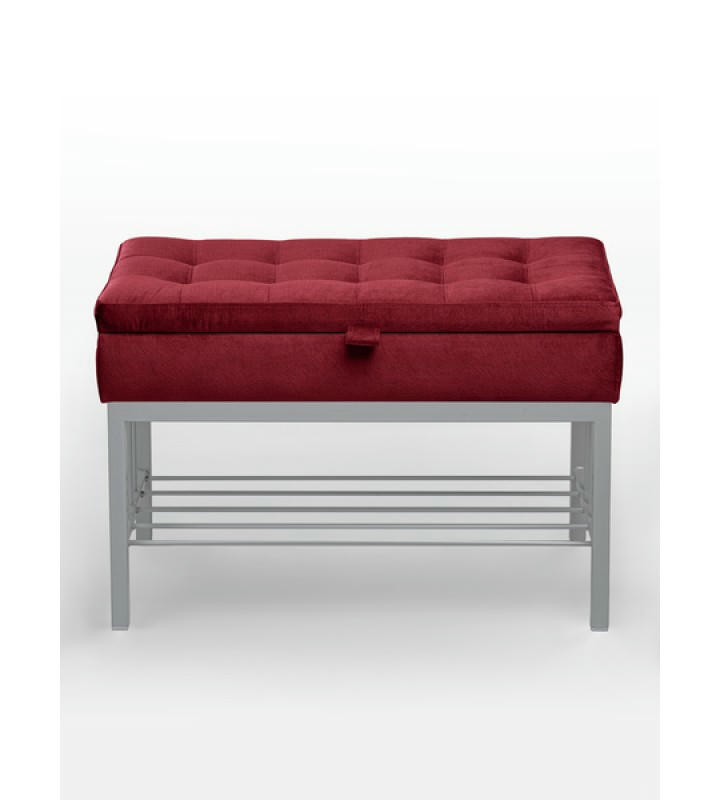 Банкетка Н-76 (серый/красный)