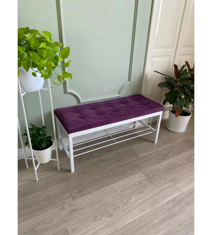 Банкетка Сканди-96-1 (фиолетовый/белый)