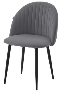 Стул БАРИ Marseille-26 Серый, велюр / черный каркас M-City