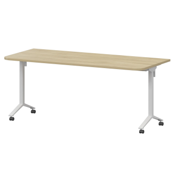 Стол мобильный складной радиусный Моби МБ25-160.70Р Баттл Рок/Белый