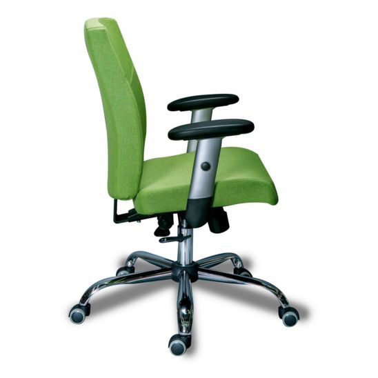 Кресло для офиса ПАУК хром, салатовый