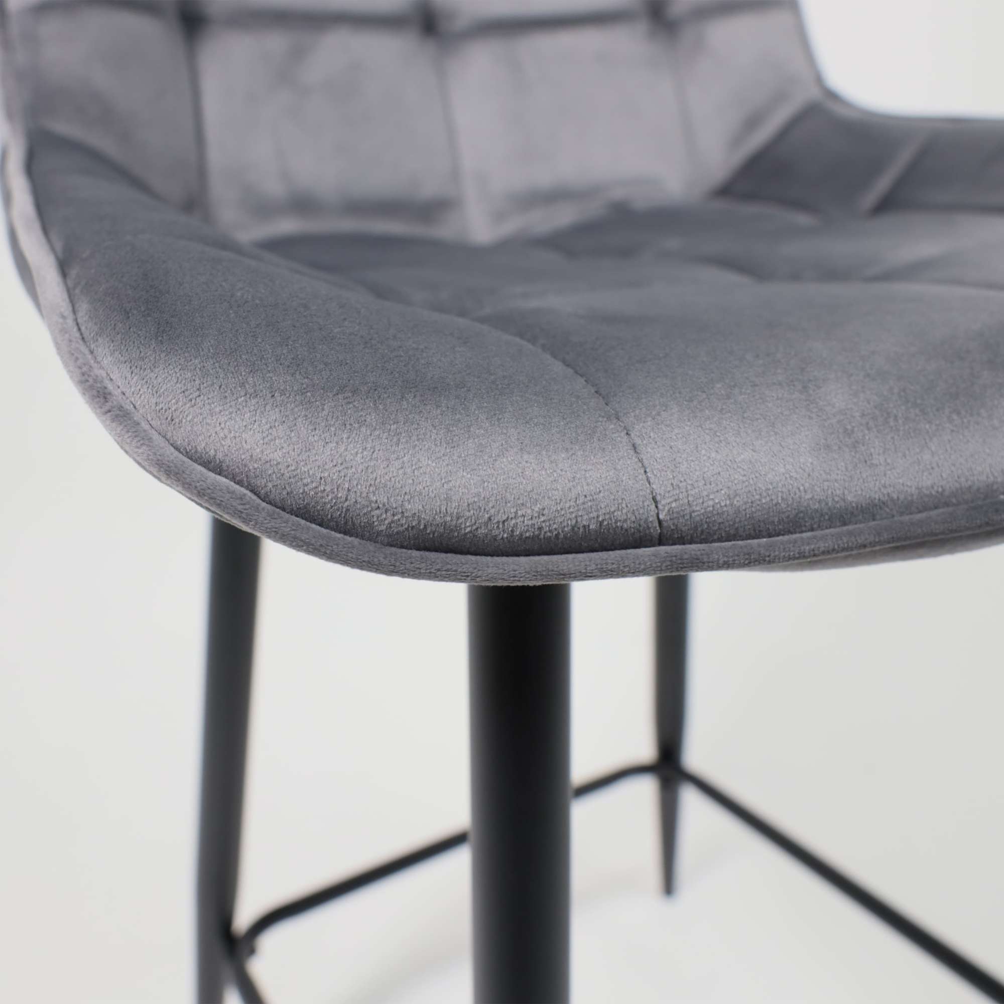 Стул полубарный Linx, темно-серый, велюр