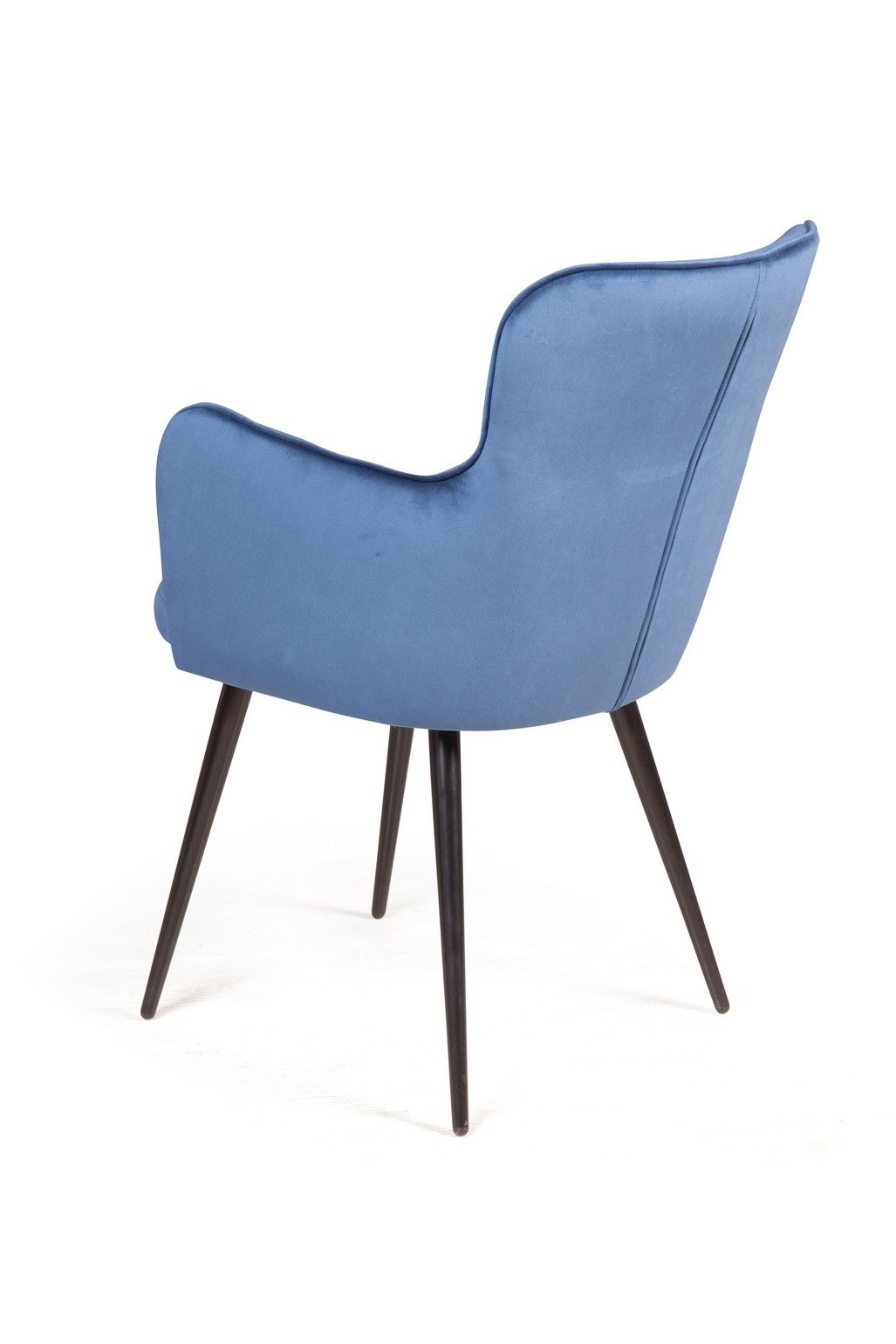 Стул с подлокотниками Кинг, бархат синий 29