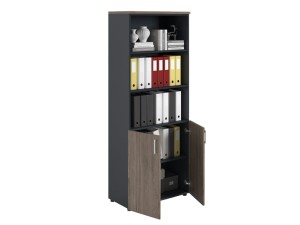 Шкаф NW 2080/2 полузакрытый темный орех/антрацит