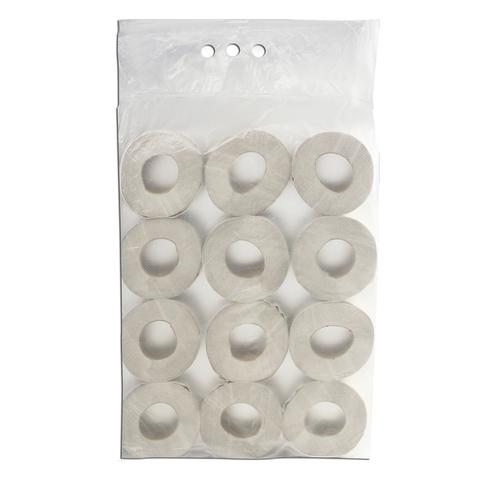 Бумага туалетная бытовая, спайка 12 шт. (12 рулонов х 44 м), СЕРАЯ, на втулке (эконом), М-28