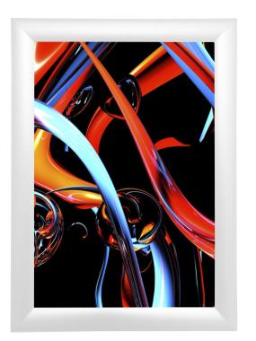 Рамка Клик ПК-25, 45°, 50х70, белый глянец RAL-9003