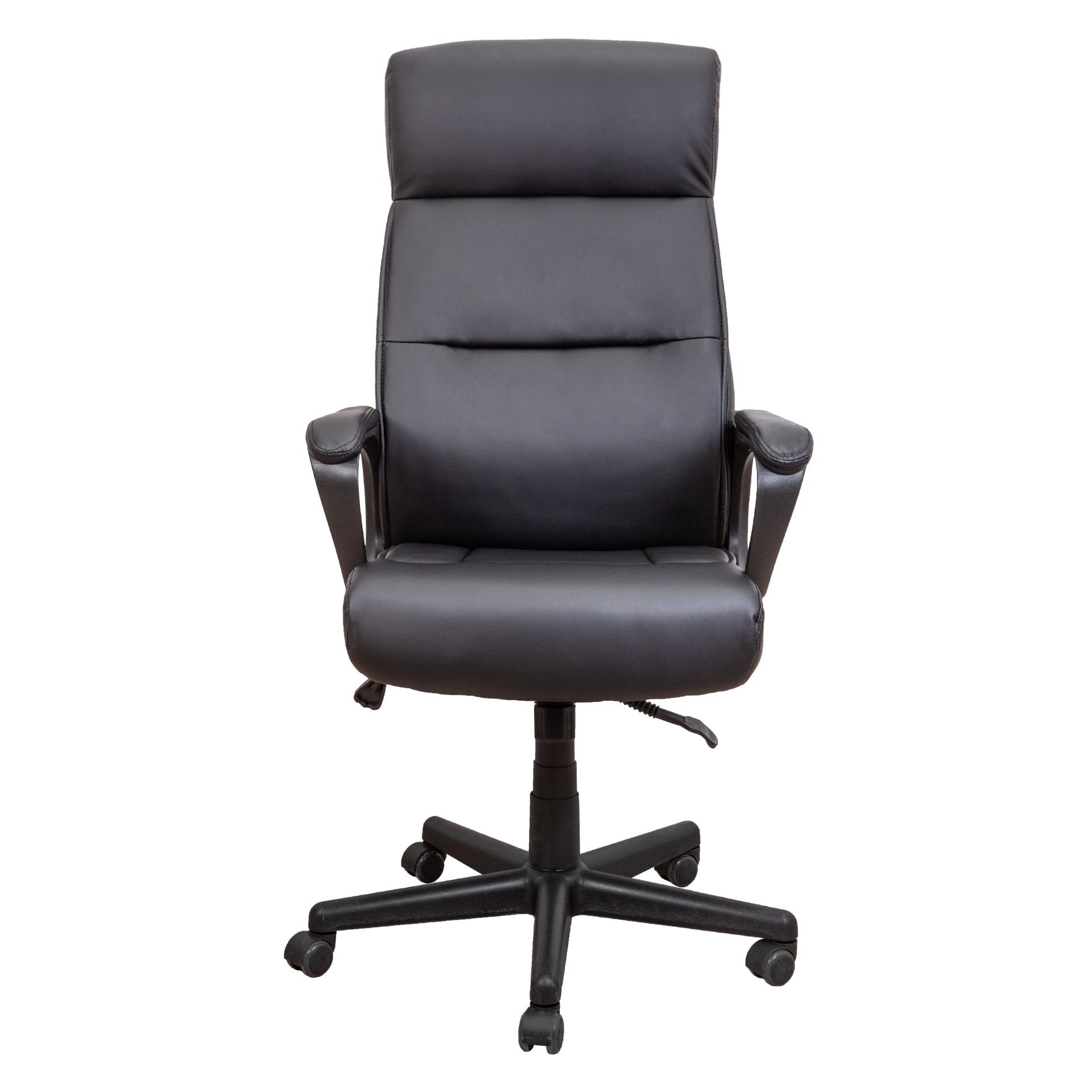 Кресло поворотное Paulo, чёрный, экокожа