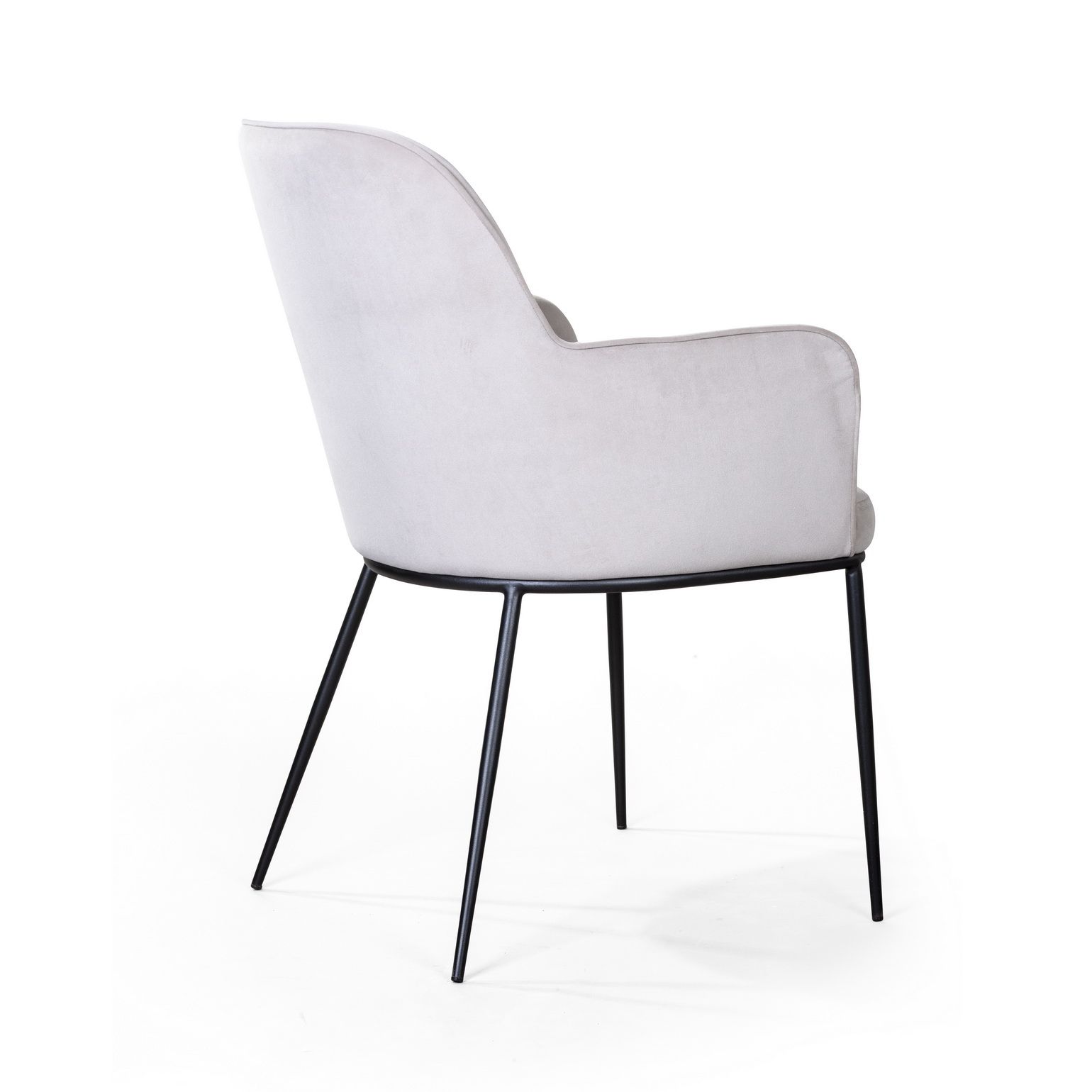 Стул с подлокотниками Barkley, микровелюр серый