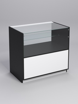 Прилавок "ТОРГОВЫЙ" №3, Черный, фасад белый