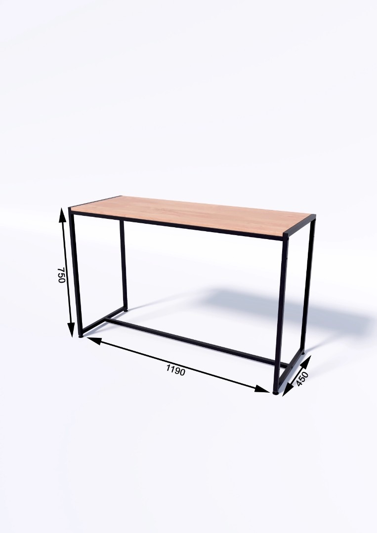 Стол TEVOLO демонстрационный черный-дуб сонома В75Ш120Г45