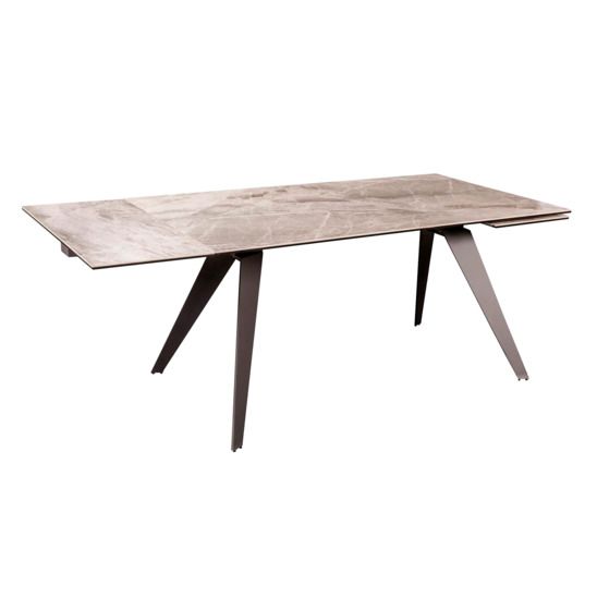 Стол раскладной Grant, мрамор испанская керамика светлый