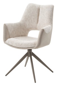 Стул ДАВЕН (DAVEN) 360 град, цвет КРЕМОВЫЙ RIELY-111 /  G1038-101, ткань  / ЛАТТЕ каркас, ®DISAUR