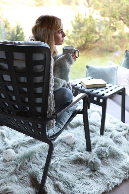 Табурет пластиковый Poggio антрацит